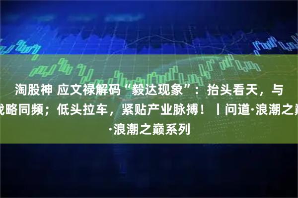 淘股神 应文禄解码“毅达现象”：抬头看天，与国家战略同频；低头拉车，紧贴产业脉搏！丨问道·浪潮之巅系列