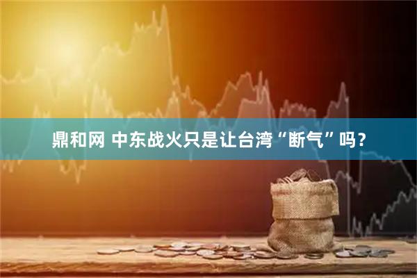 鼎和网 中东战火只是让台湾“断气”吗？