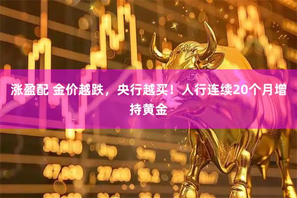 涨盈配 金价越跌,央行越买!人行连续20个月增持黄金