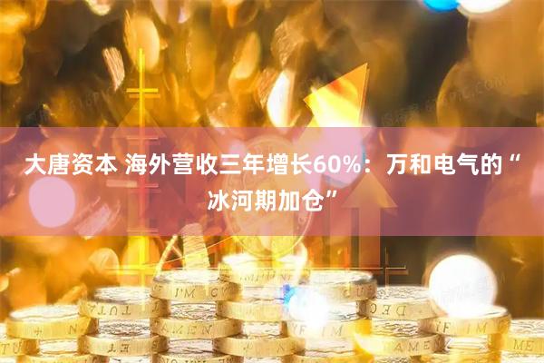 大唐资本 海外营收三年增长60%：万和电气的“冰河期加仓”